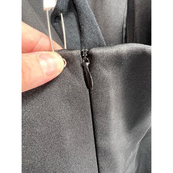 Cache Sz 10 Black Satin Halter & Mini Dress Slit Club Evening Comfy - Picture 5 of 6